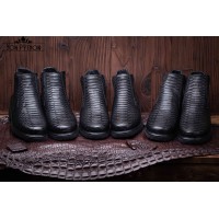 Ботинки из кожи питона Vancouver (black)