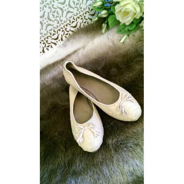 Балетки из кожи питона Etta 