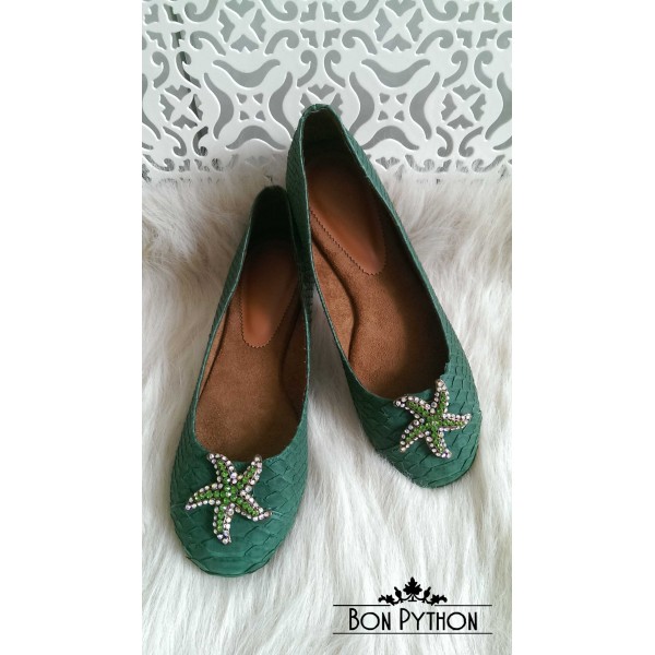 ​Балетки из кожи питона Belinda 