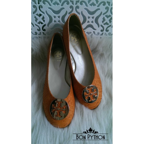 Балетки из кожи питона Carrie