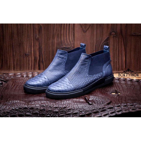 Ботинки из кожи питона Vancouver (blue)