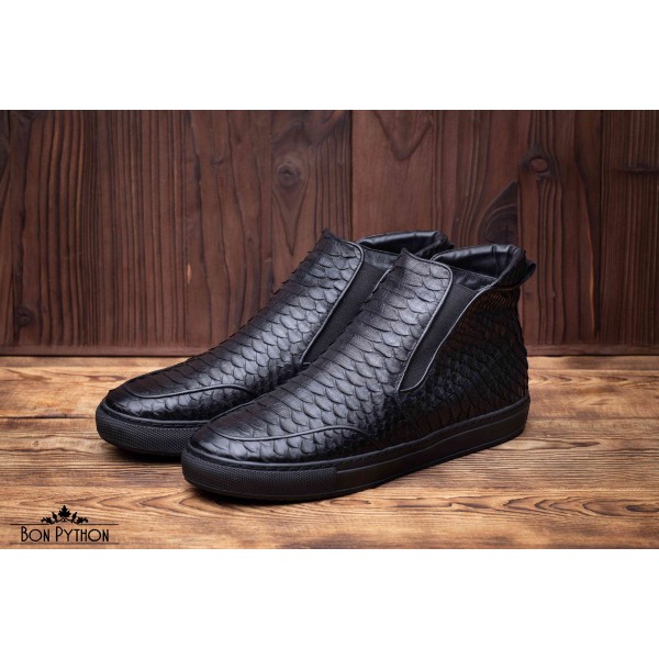 Ботинки из кожи питона Sebastian (black)