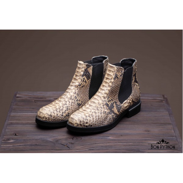 Ботинки из кожи питона Chandler (beige)