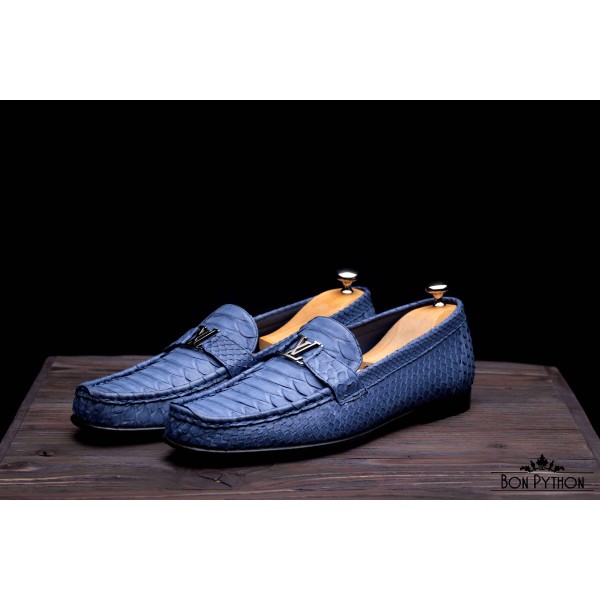 Мужские мокасины из кожи питона Bailey (blue)