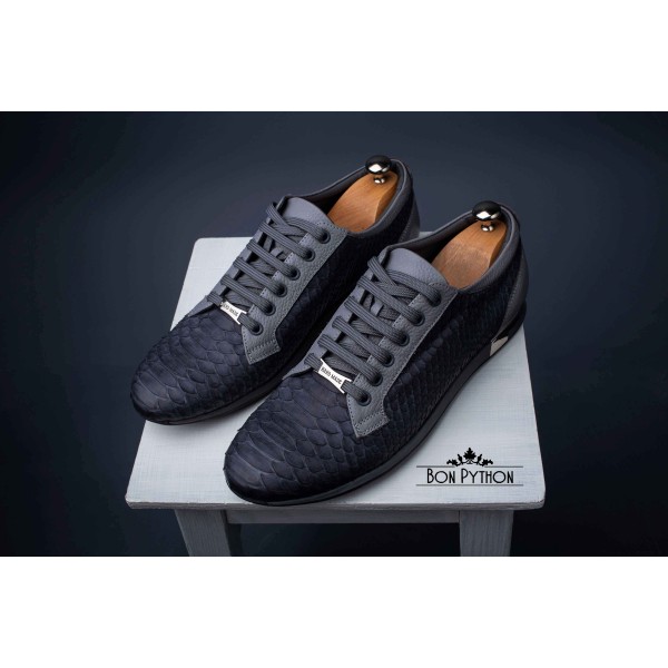 Кеды мужские из кожи питона Columbus (grey)