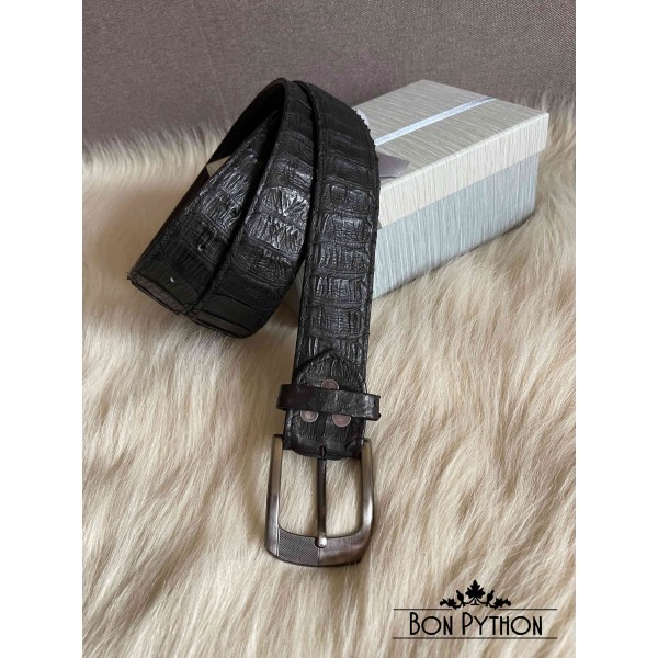 Ремень из кожи питона (черный) брюшная часть