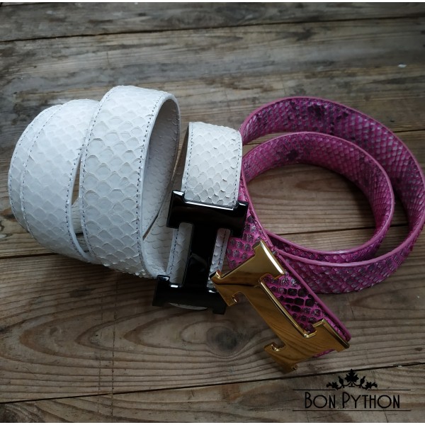 Ремень из кожи питона 