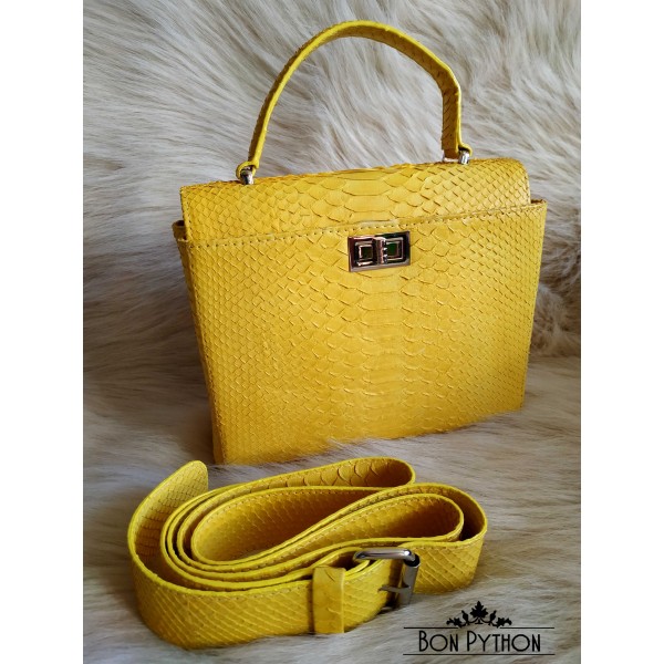 Сумка  из кожи питона Colette (yellow)
