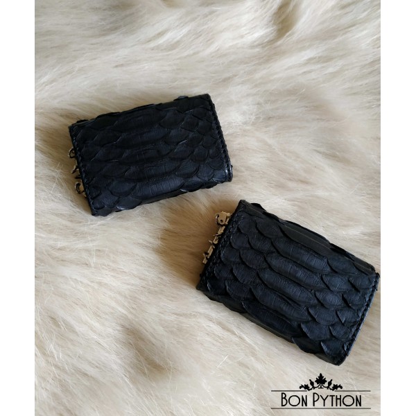 Ключница из кожи питона (black)