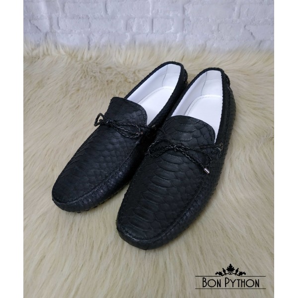 Мокасины из кожи питона Marion black