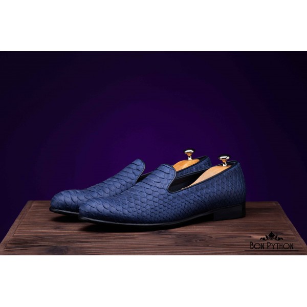 Туфли из кожи питона Holland (blue)