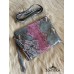 Сумка-планшет из кожи питона (Pink Multicolor)