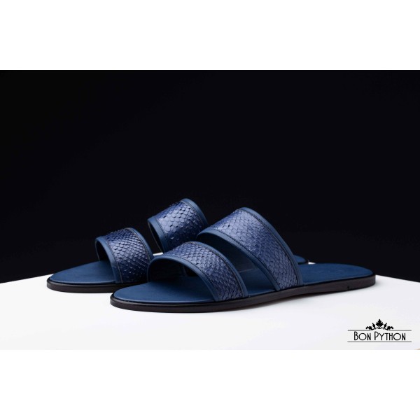 Шлепанцы мужские из кожи питона Savannah (blue)