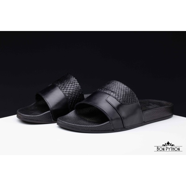 Шлепанцы мужские из кожи питона Rio (black)