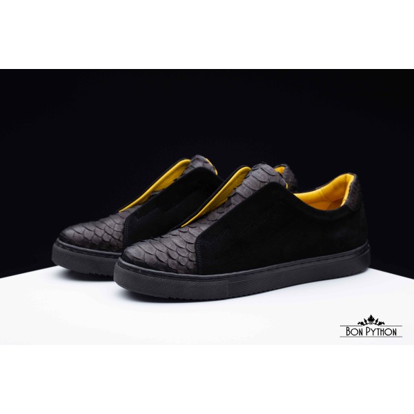 Ботинки из кожи питона Dayton (black)
