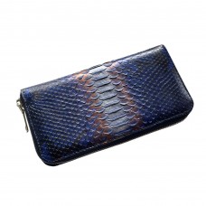 Гаманець зі шкіри пітона Lori (blue-bronze)