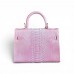 ​Сумка зі шкіри пітона 25 см (pink with mother-of-pearl)