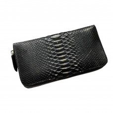 Гаманець зі шкіри пітона Lori (black with gold)