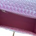 ​Сумка зі шкіри пітона 25 см (pink with mother-of-pearl)