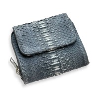 Гаманець зі шкіри пітона Austin (blue nubuk)