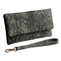 Клатч зі шкіри пітона Celeste (grey 3D)