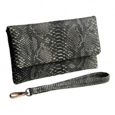 Клатч зі шкіри пітона Celeste (grey 3D)