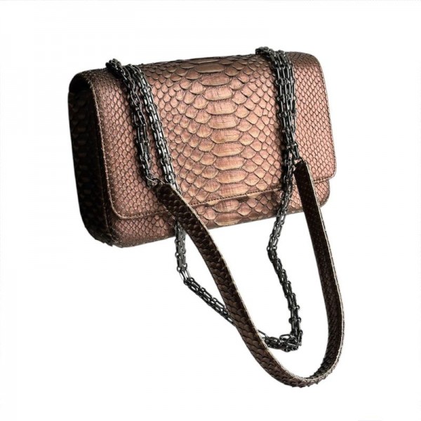Сумка зі шкіри пітона Lallie (brown)
