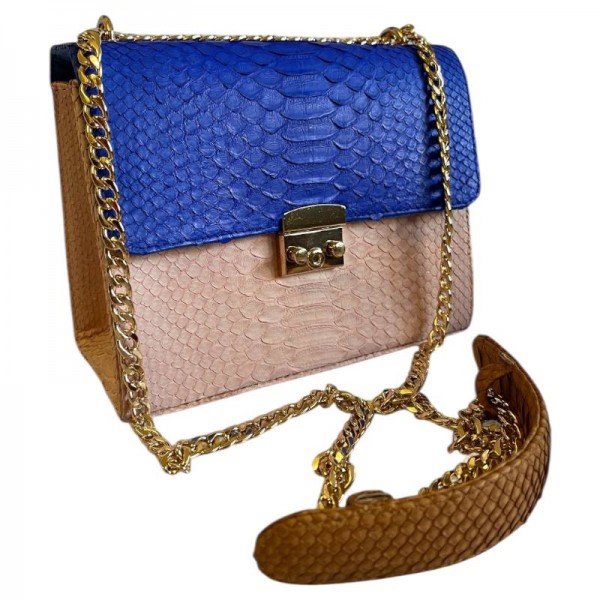 Сумка из кожи питона Nettie (pink&blue)