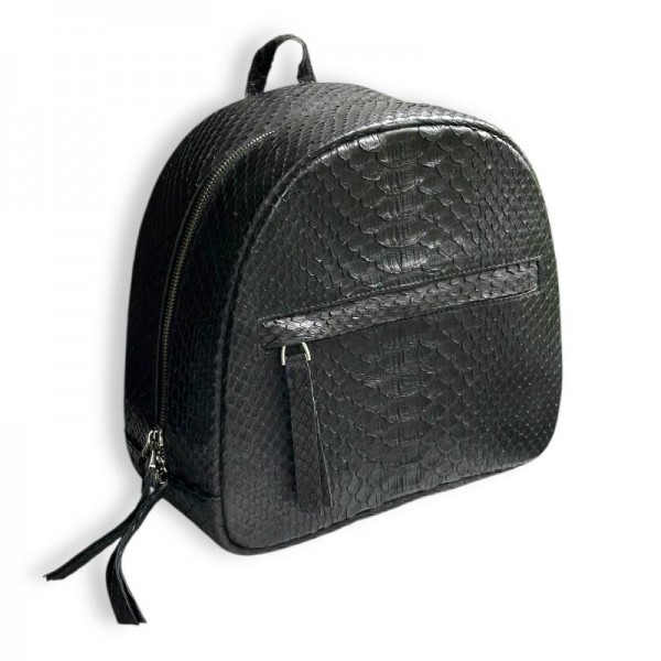 Рюкзак зі шкіри пітона Aiden (black)
