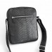 Мужская сумка из кожи питона Rolph (черная матовая)