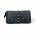Гаманець зі шкіри пітона Lori (black nubuk)