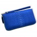 Гаманець зі шкіри пітона Lori (blue nubuk) з ремінцем