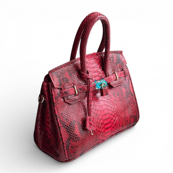 Сумка зі шкіри пітона (red motif)