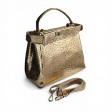 ​Сумка зі шкіри пітона 24х20х11 см (Gold)
