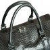 Дорожня каркасна сумка зі шкіри пітона Gust (black)