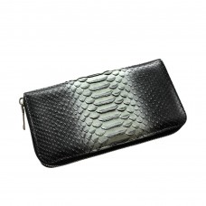 Гаманець зі шкіри пітона Lori (black with silver)