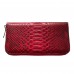 Гаманець зі шкіри пітона Lori (red) з металевою фурнітурою