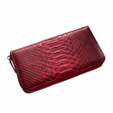 Гаманець зі шкіри пітона Lori (red) з металевою фурнітурою