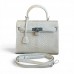 ​Сумка из кожи питона 25 см (white with mother-of-pearl)