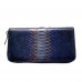 Гаманець зі шкіри пітона Lori (blue-bronze)